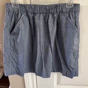 EUC- Women’s, Merona, Chambray/Navy Skirt- Size M